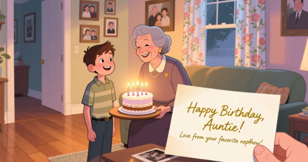 Birthday Wishes & Messages to Aunt From Nephew