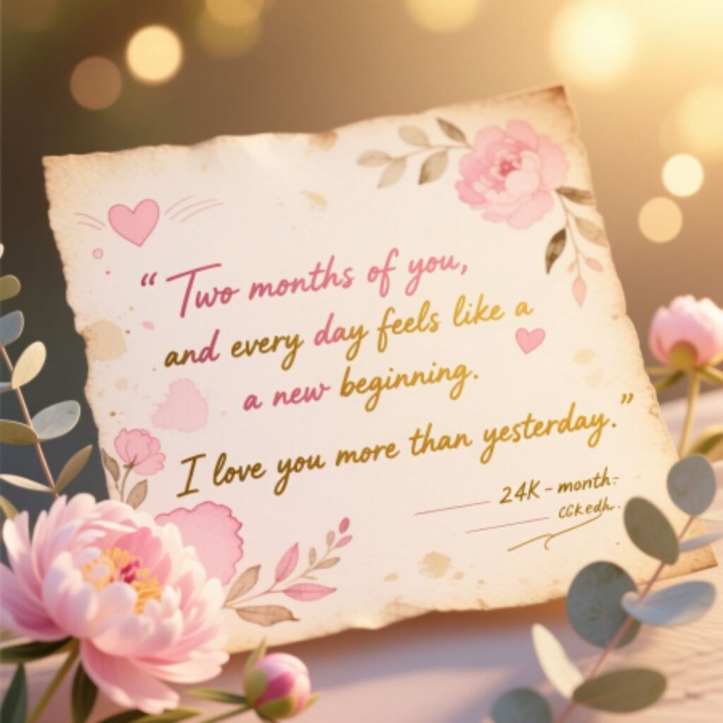 2 month anniversary Text For girlfriend