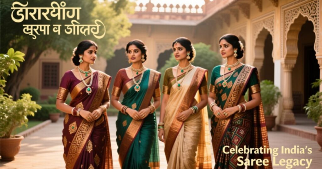Captions Celebrating Indian Heritage Through Sarees