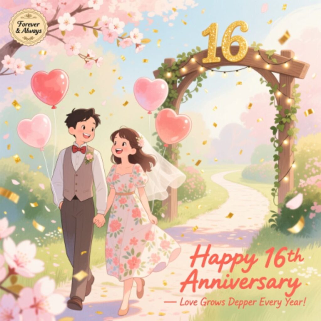 Cute Happy 16th Anniversary: Adorable Wishes and Quotes
