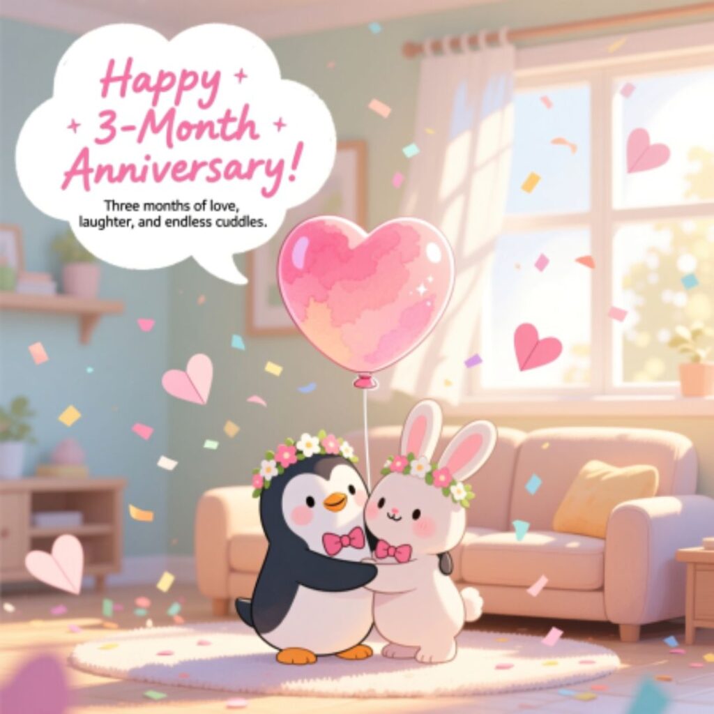Cute Happy Three-Month Anniversary: Adorable Wishes and Quotes
