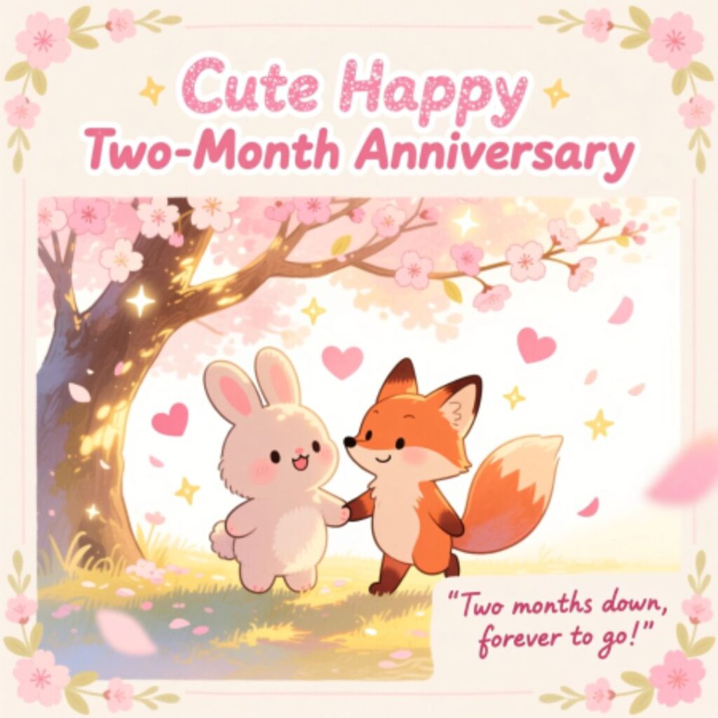 Cute Happy Two-Month Anniversary: Adorable Wishes and Quotes
