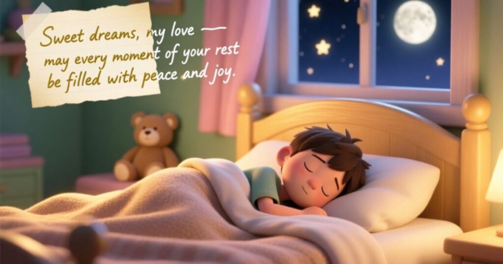 Encouraging Heartfelt Good Night Messages for Son