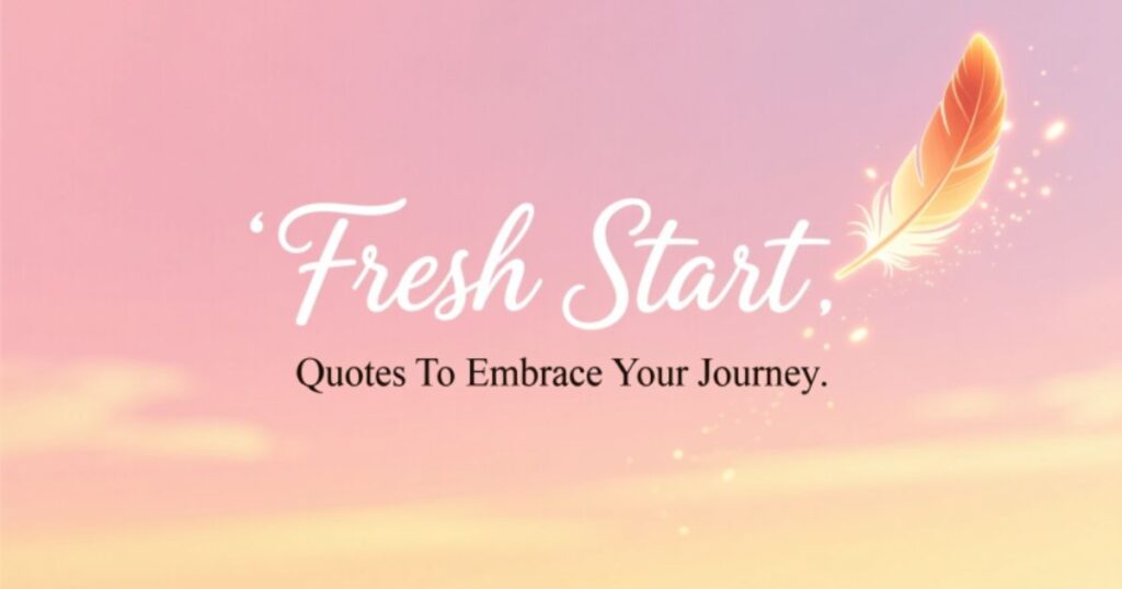 Fresh Start Quotes To Embrace Your Journey
