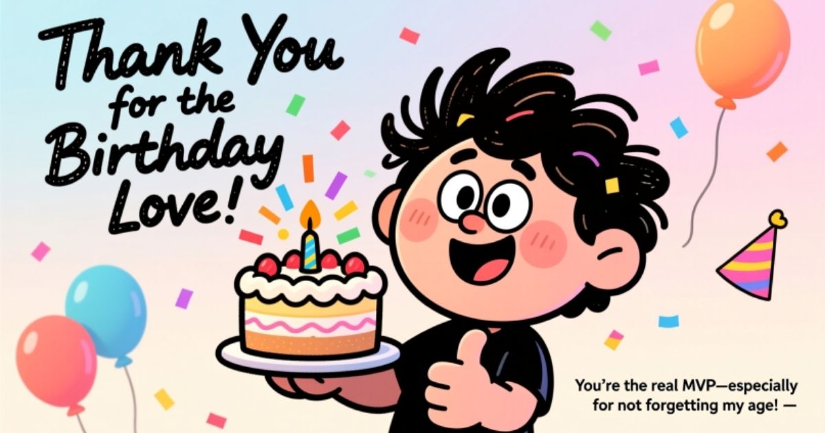 Funny Birthday Thank You Response