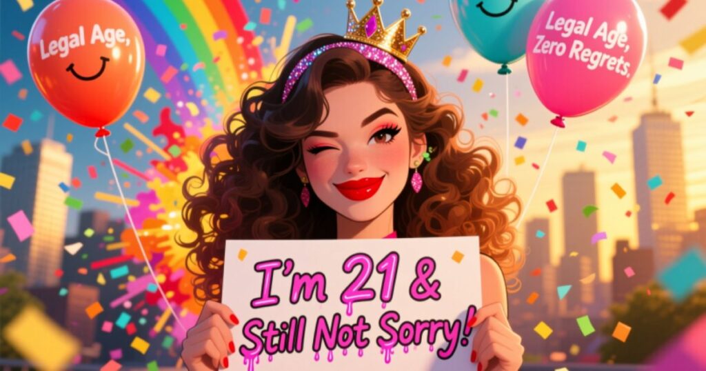 Funny and Sassy 21st Birthday Captions
