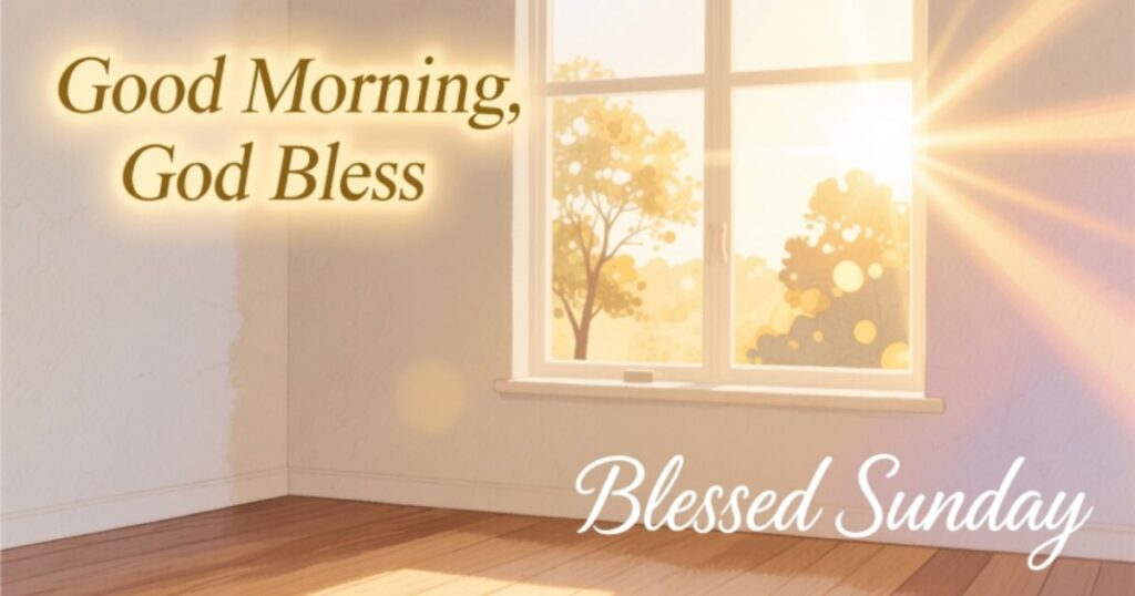 Good Morning God Bless or Blessed Sunday