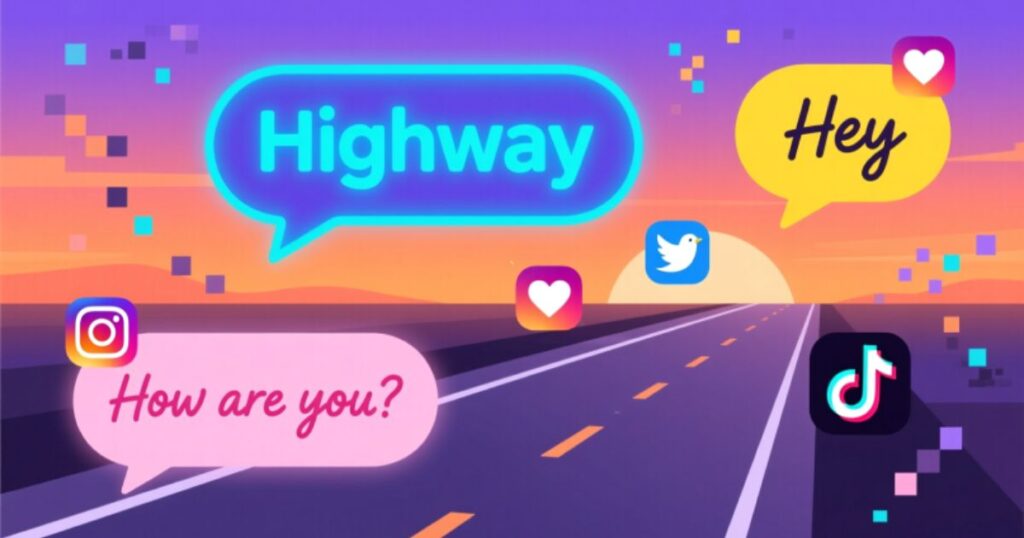 HWY Meaning in Text Meanings Across Social Platforms