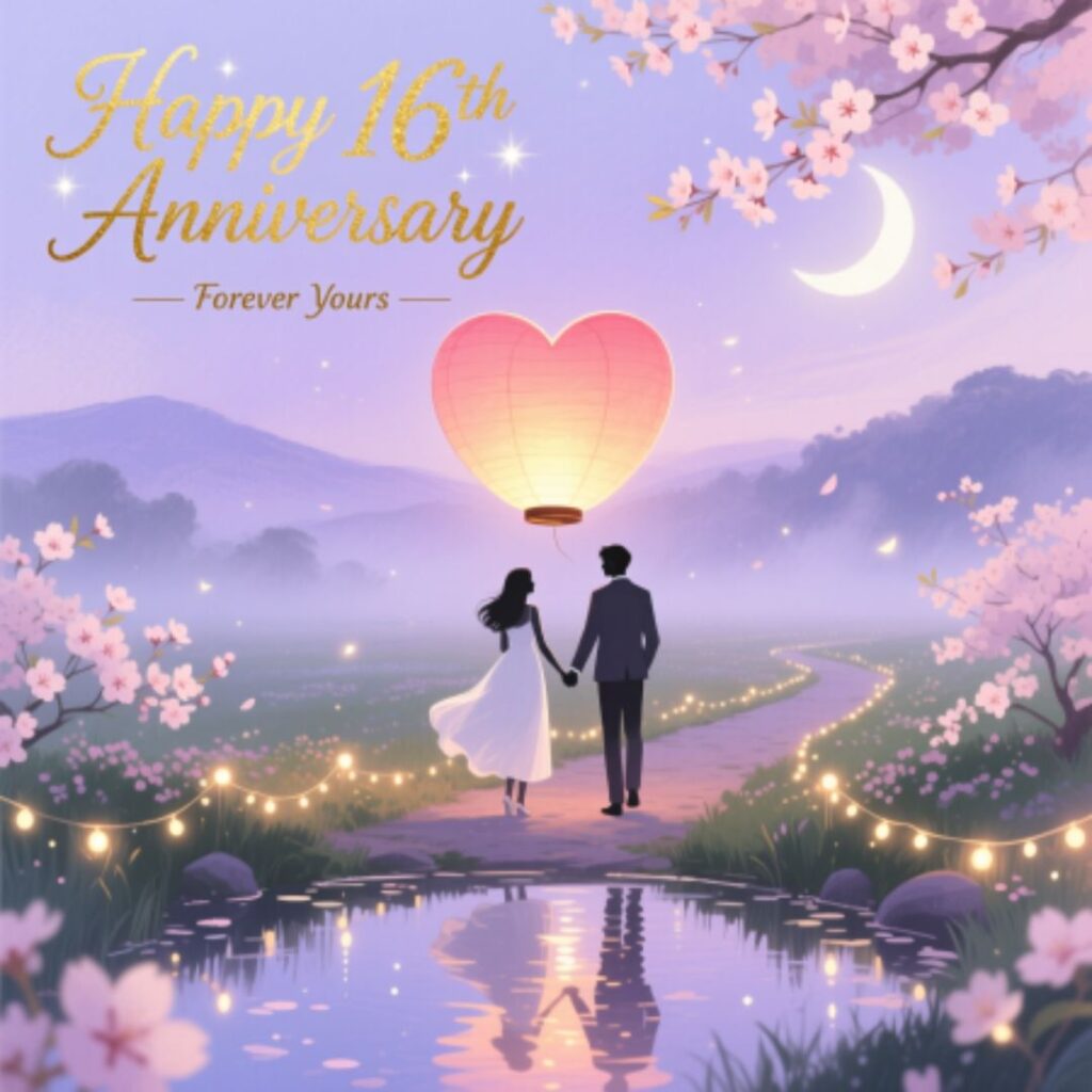 Happy 16th Anniversary Wishes for Girlfriend
