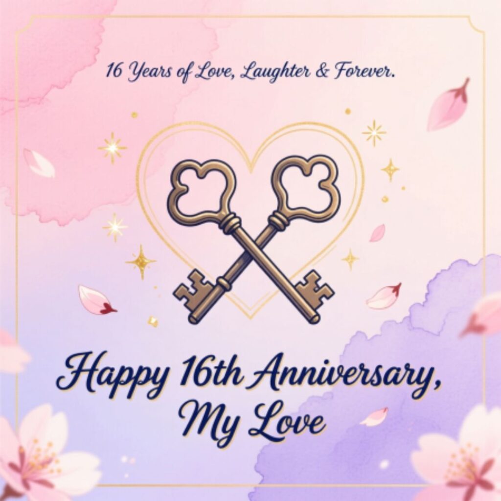 Happy 16th Anniversary Wishes for Husband
