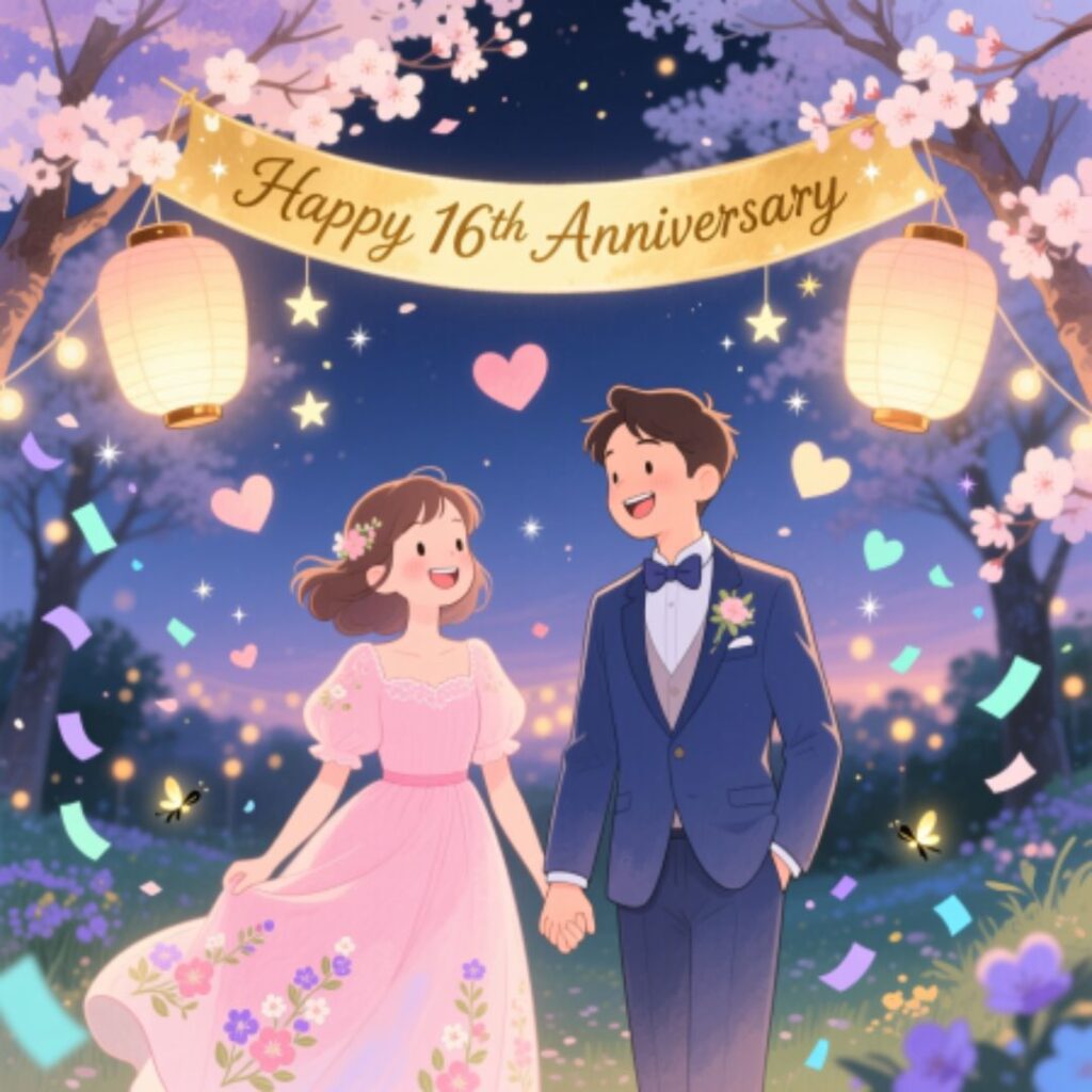 Happy 16th Anniversary Wishes for Wife