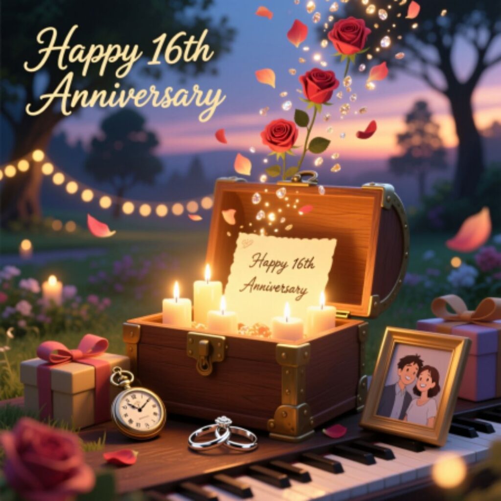 Happy 16th anniversary heartfelt blessings gifts and wishes gif