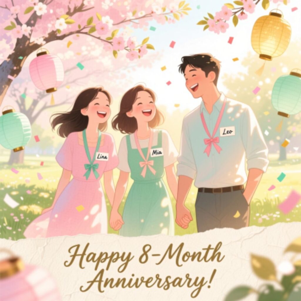 Happy Eight-Month Anniversary Wishes for Friends