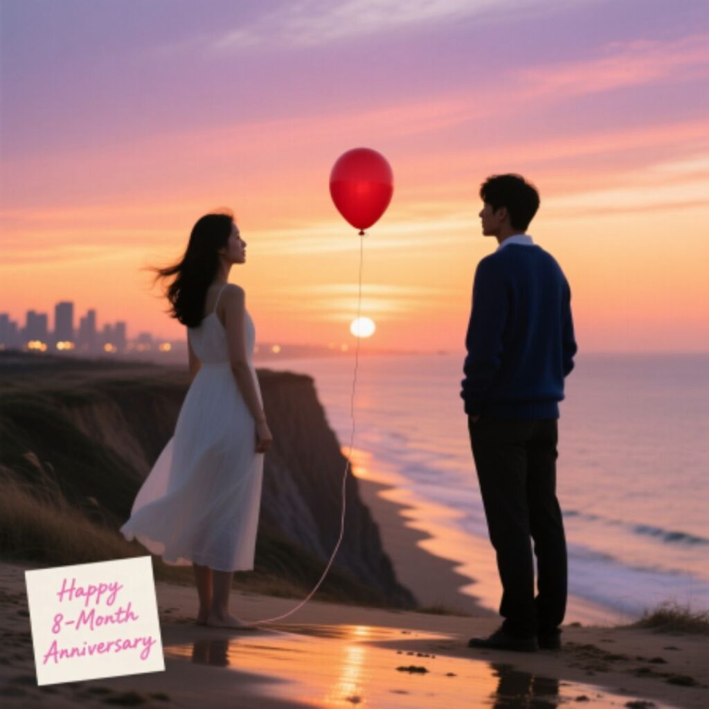 Happy Eight-Month Anniversary Wishes for Long-Distance Partner