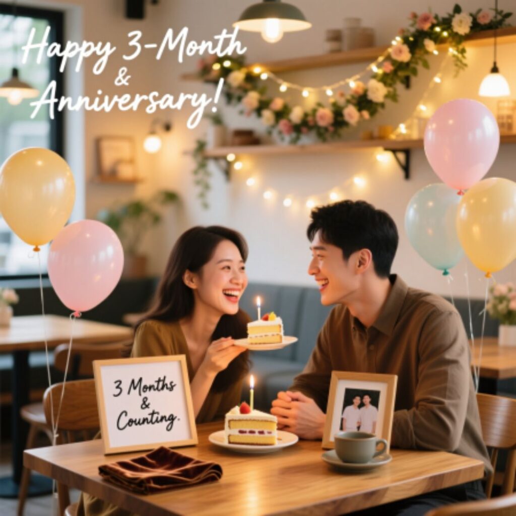 Happy three-month anniversary ideas
