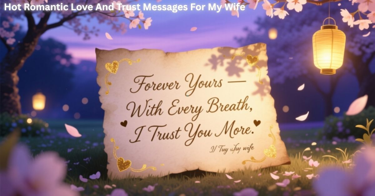 Hot Romantic Love And Trust Messages For My Wife