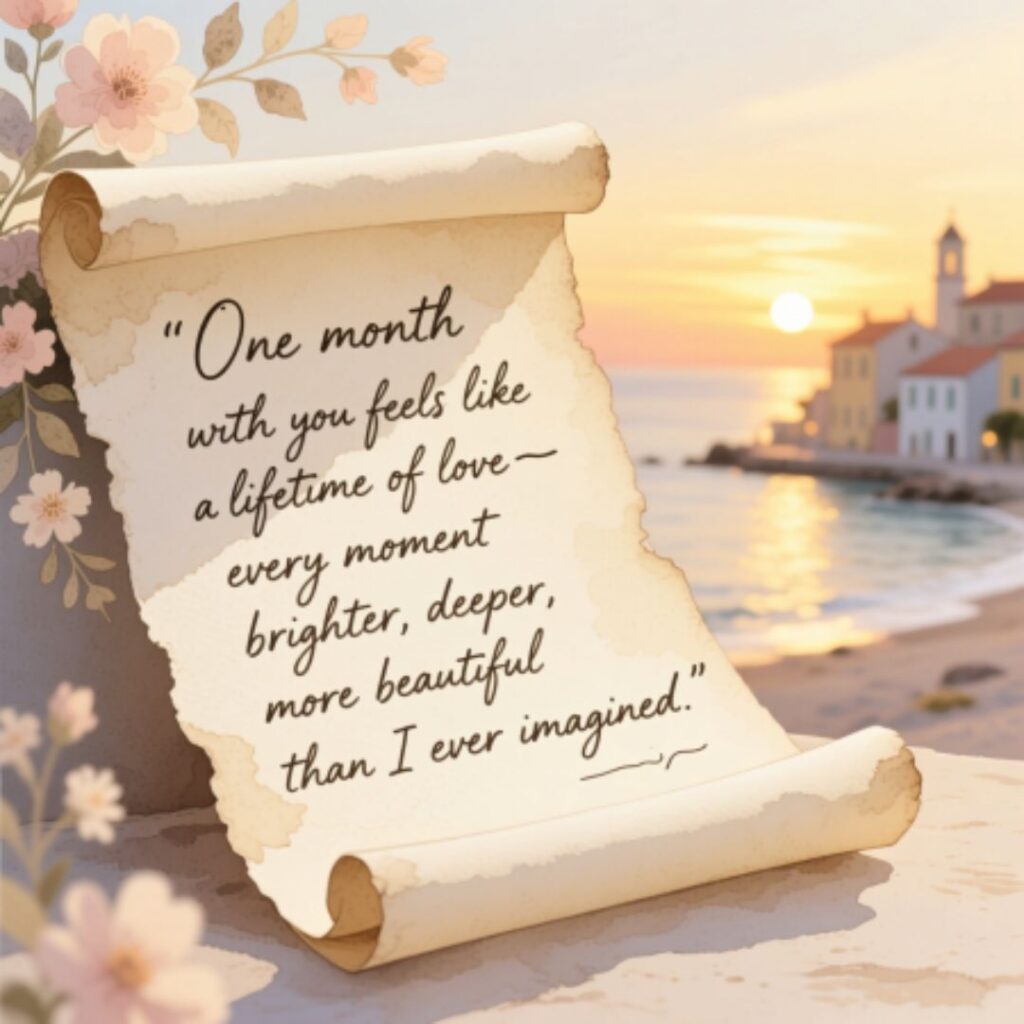 How to Write a One Month Anniversary Message