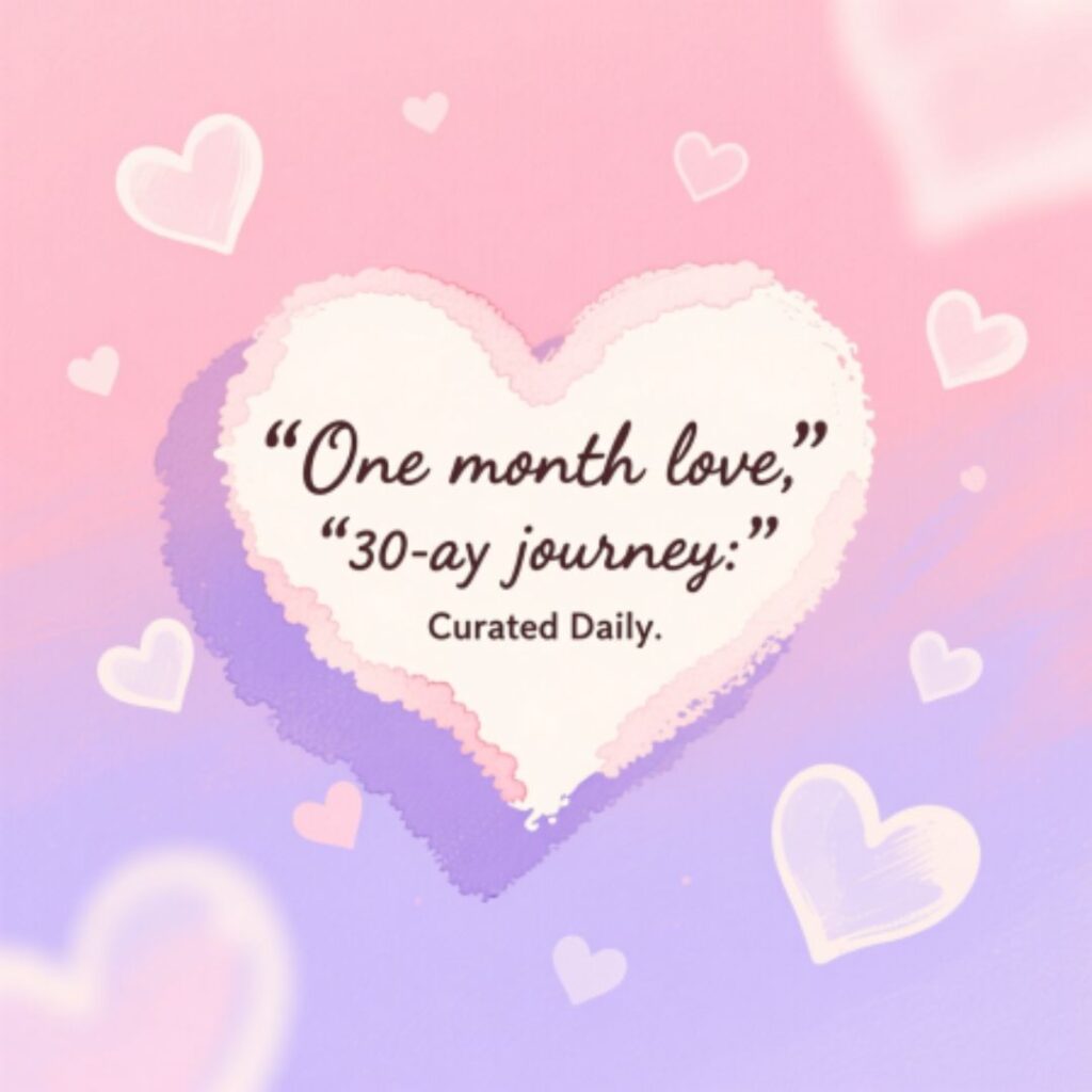 Inspirational One Month Love Quotes