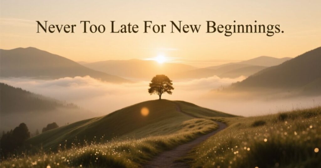 Never Too Late For New Beginnings Quotes