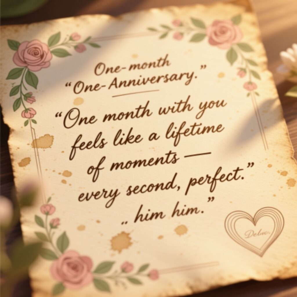 One month anniversary quotes for Him