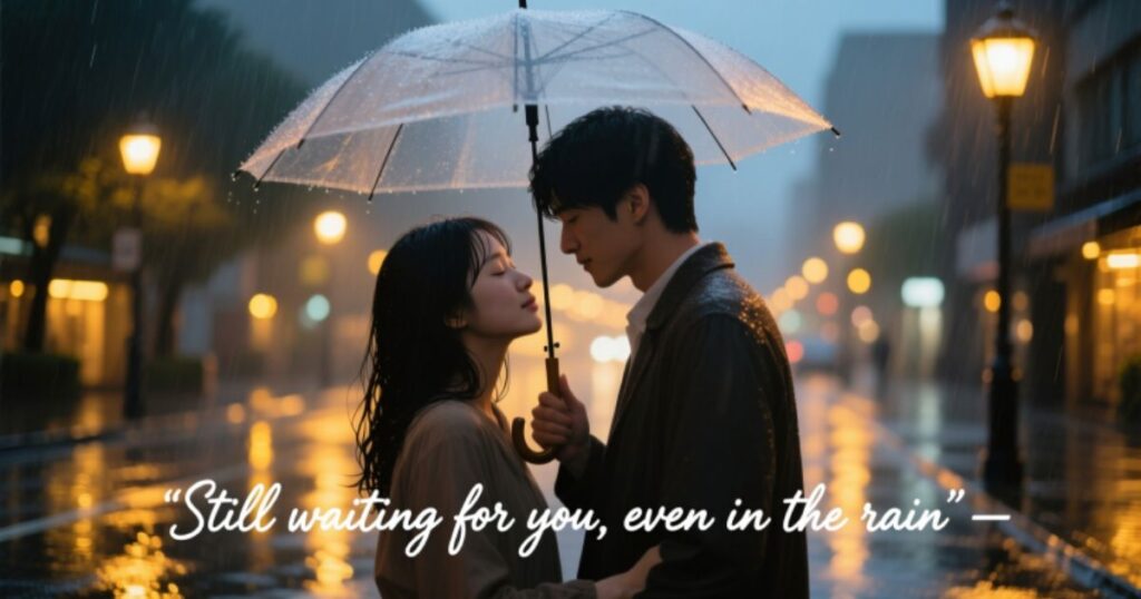 Romantic Rain Captions for Instagram