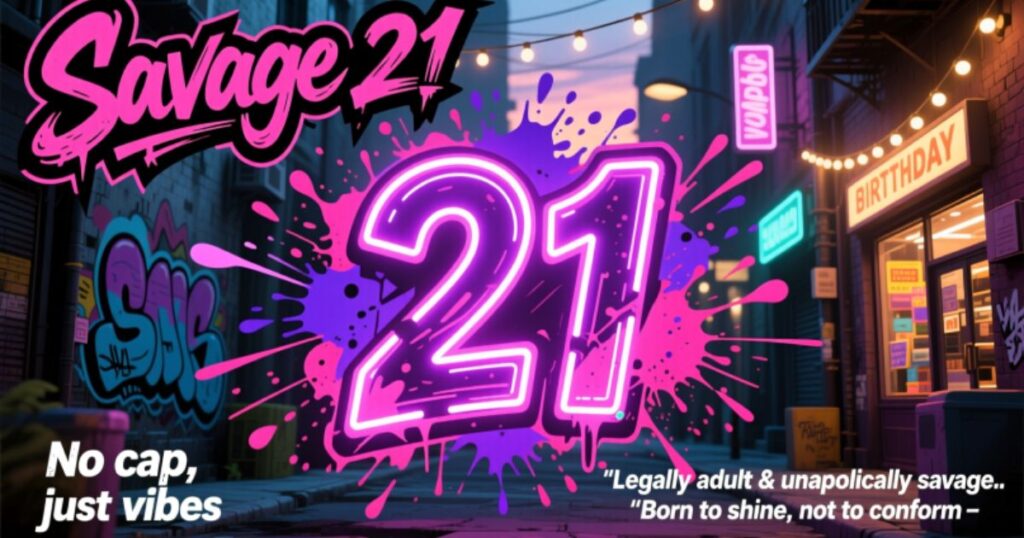 Savage 21st birthday captions