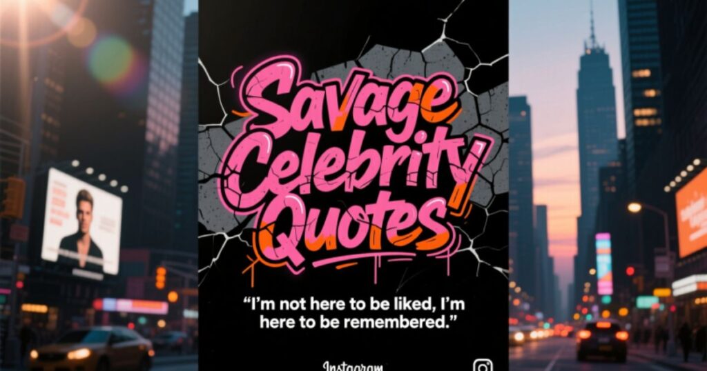 Savage Celebrity Quotes for Instagram