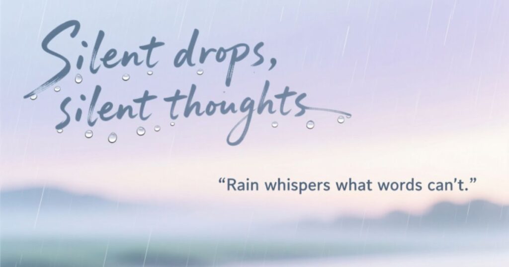 Short Aesthetic Rain Captions