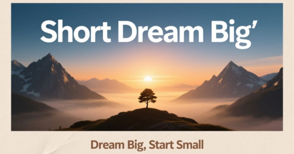 Short Dream Big Quotes