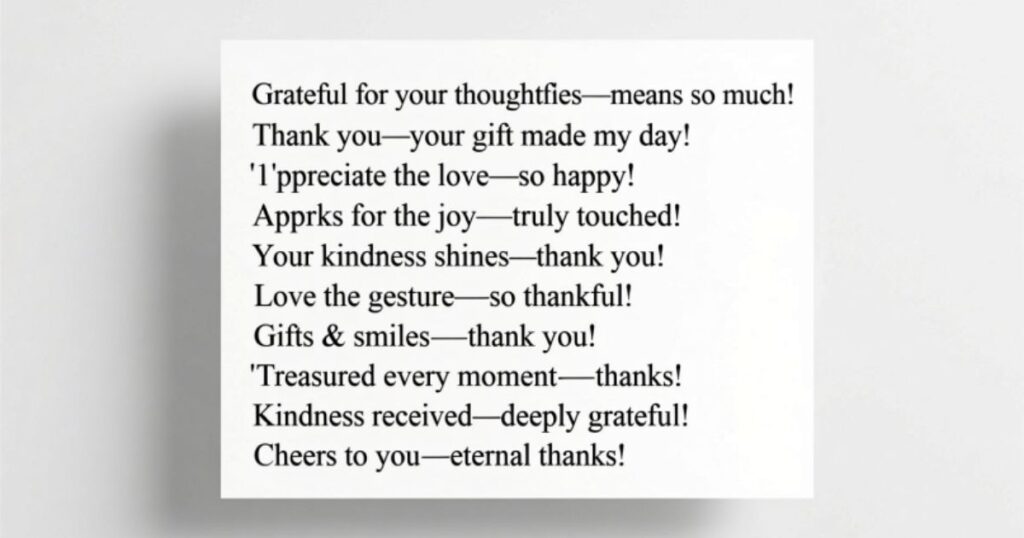 Short & Snappy Birthday Thank You Replies (Under 10 Words)