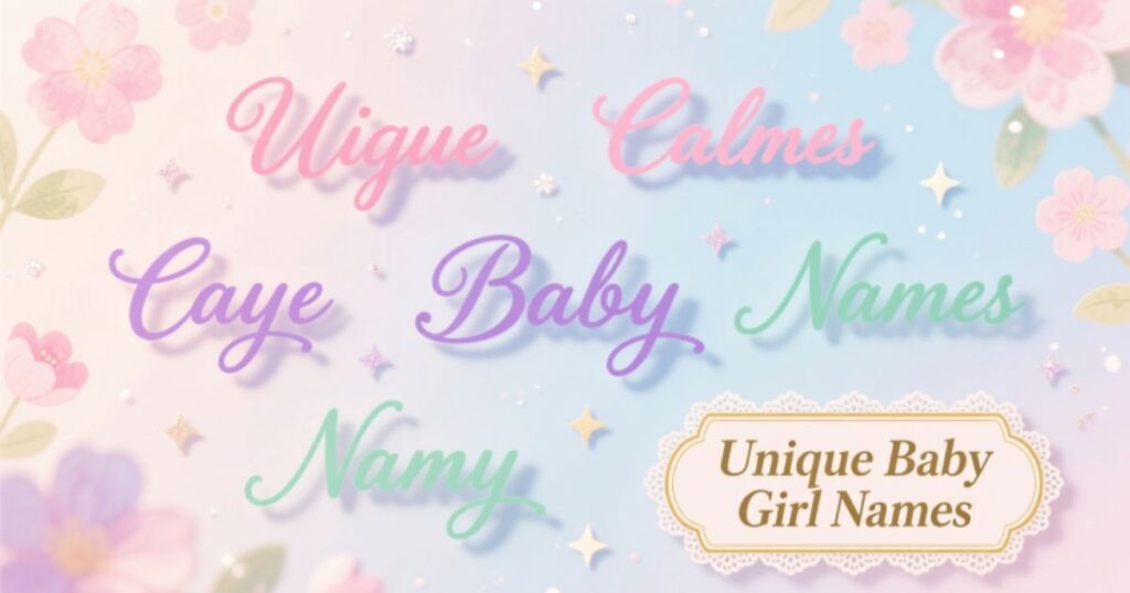 Soft, Feminine, and Sweet Unique Girl Names for Baby Girls