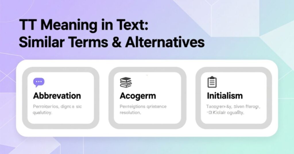 TT Meaning in Text: Similar Terms & Alternatives