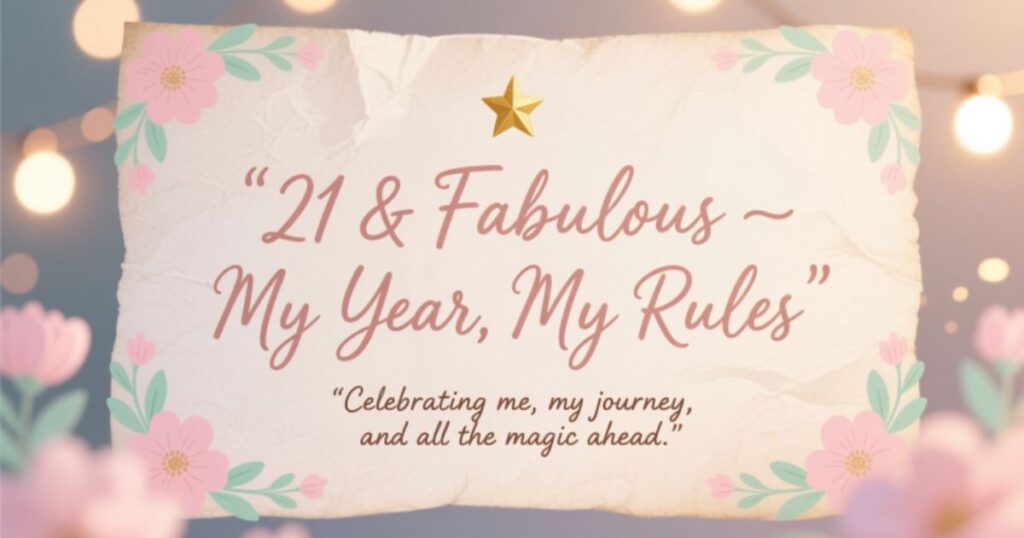 Unique 21st birthday captions for yourself Instagram