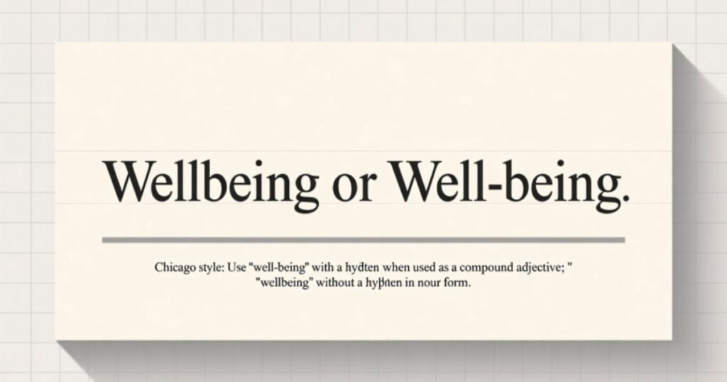 Wellbeing or well being chicago style