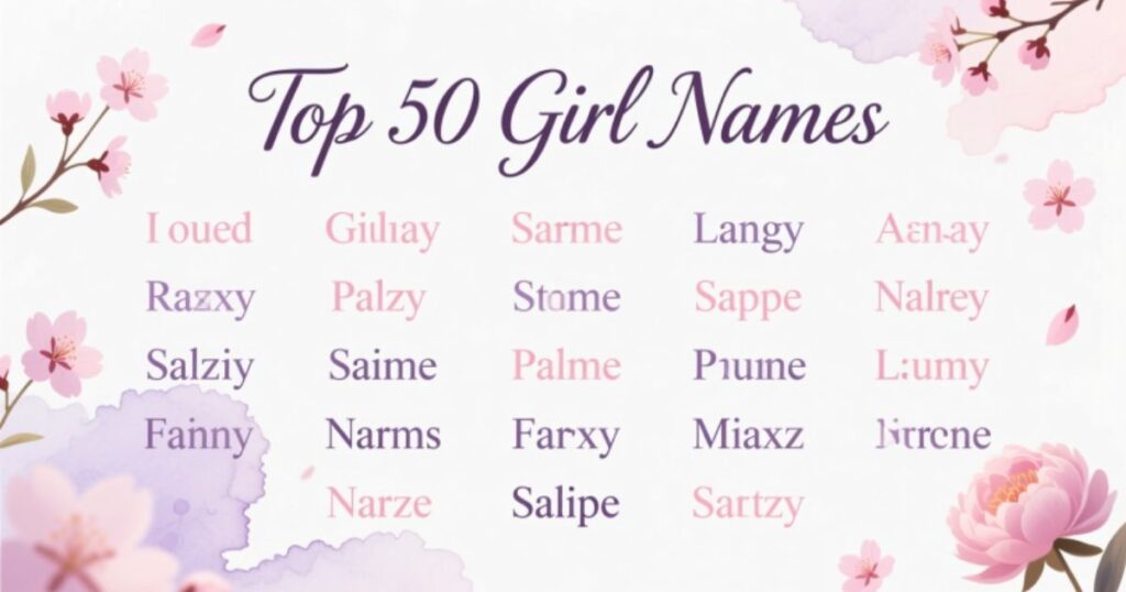 What Are the Top 50 Girl Names