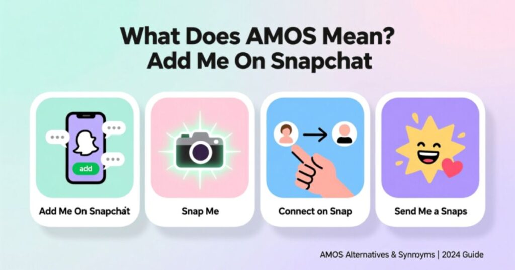 What Does AMOS Mean "Add Me On Snapchat" Alternatives & Synonyms