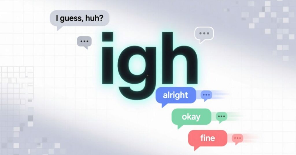 What Does igh Mean in text