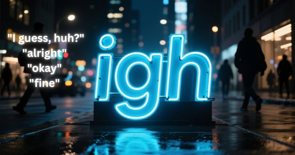 What does igh mean snap