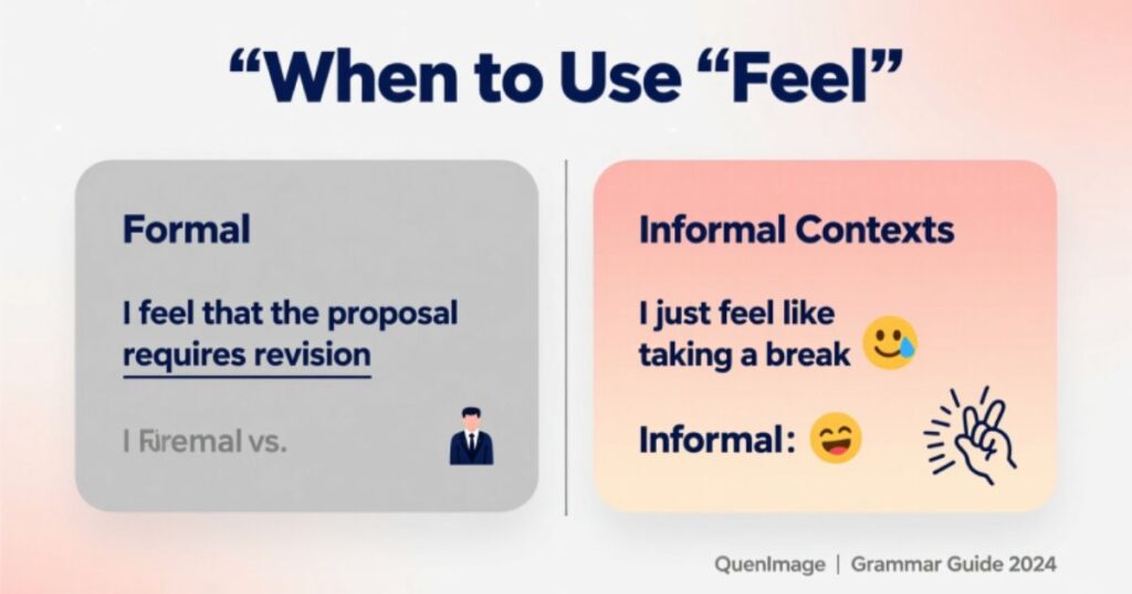 When to Use “Feel” in Formal vs. Informal Contexts