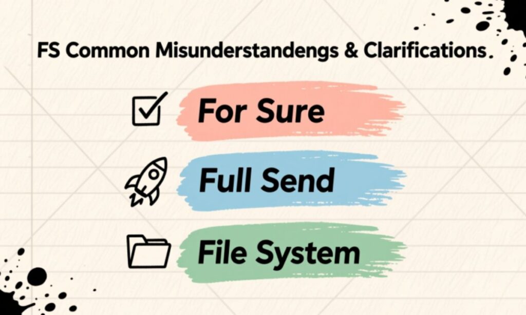 FS Common Misunderstandings & Clarifications
