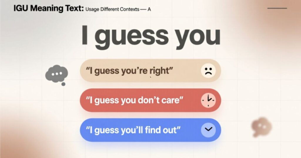 IGU Meaning in Text Usage in Different Contexts