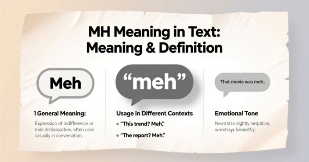 MH Meaning in Text Usage in Different Contexts