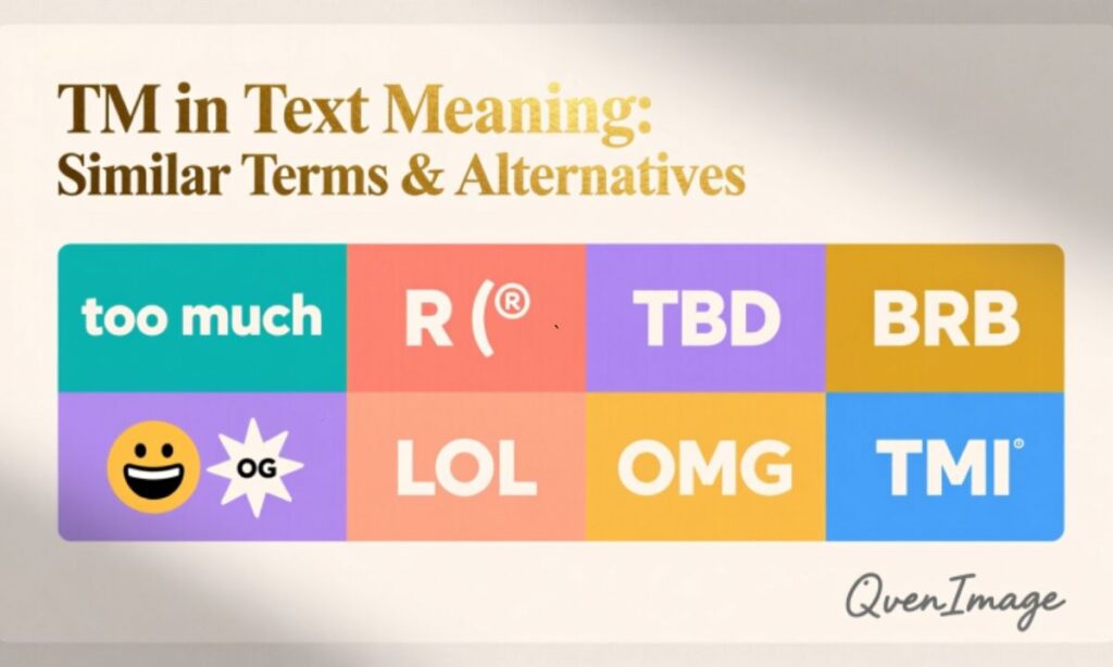 TM in Text Meaning Similar Terms & Alternatives